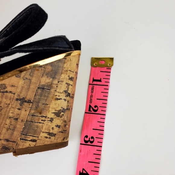 NEW look wide feet wedge sandals size 9 black shoes suede - Picture 13 of 16